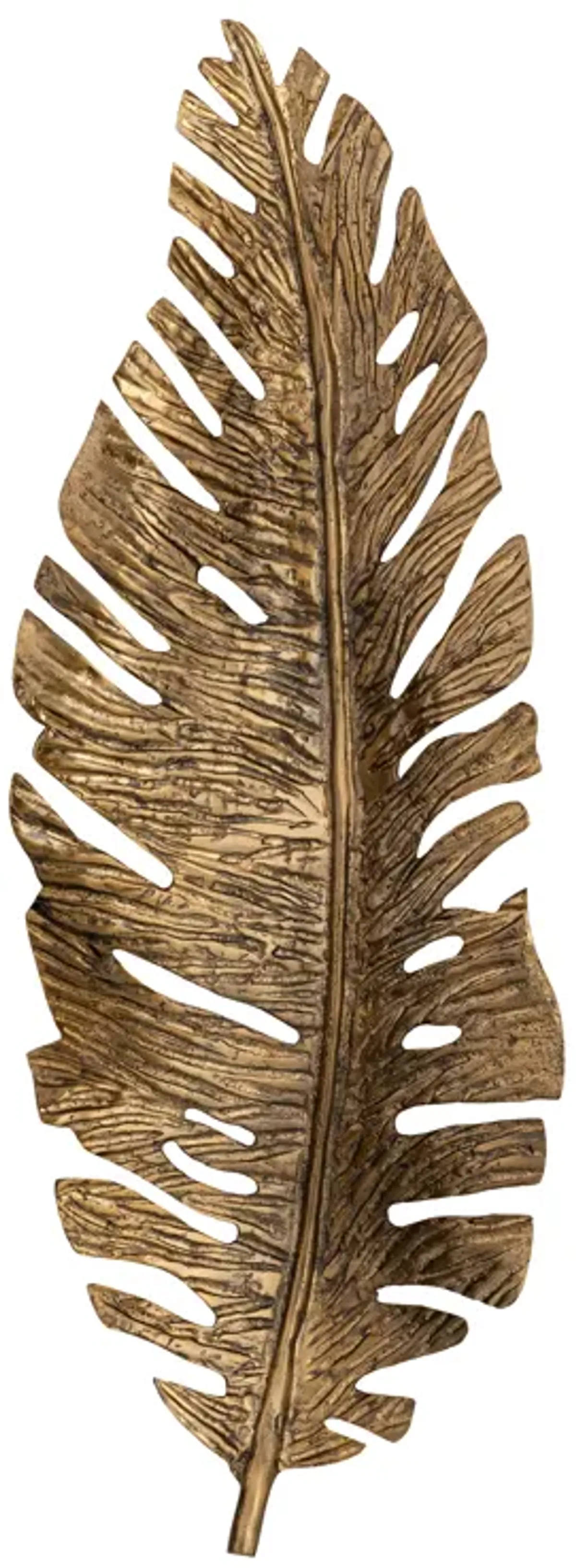 Sago Leaf Dimensional Wall Decor - Antique Gold