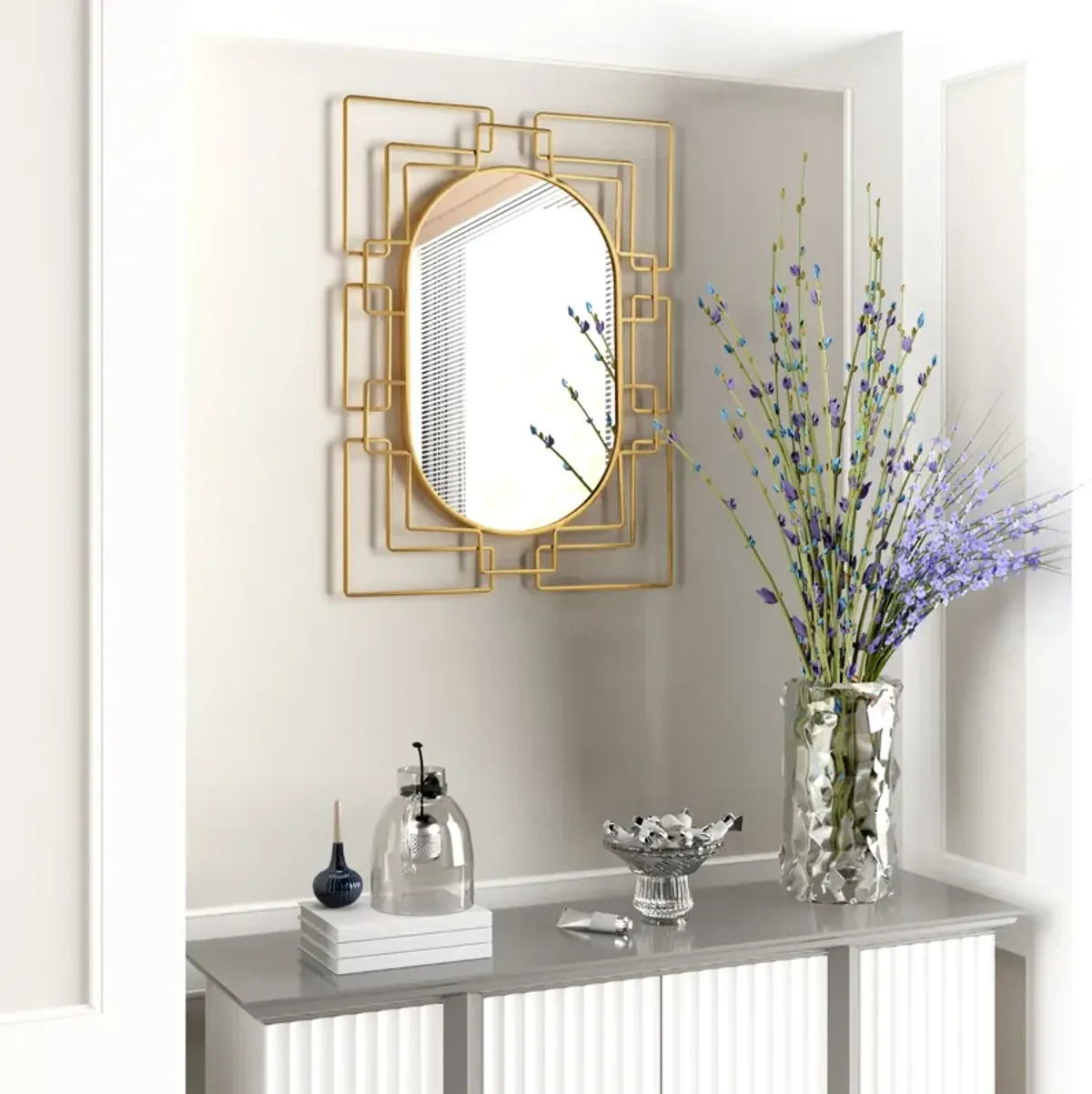 Deanna Gold Metal Mirror