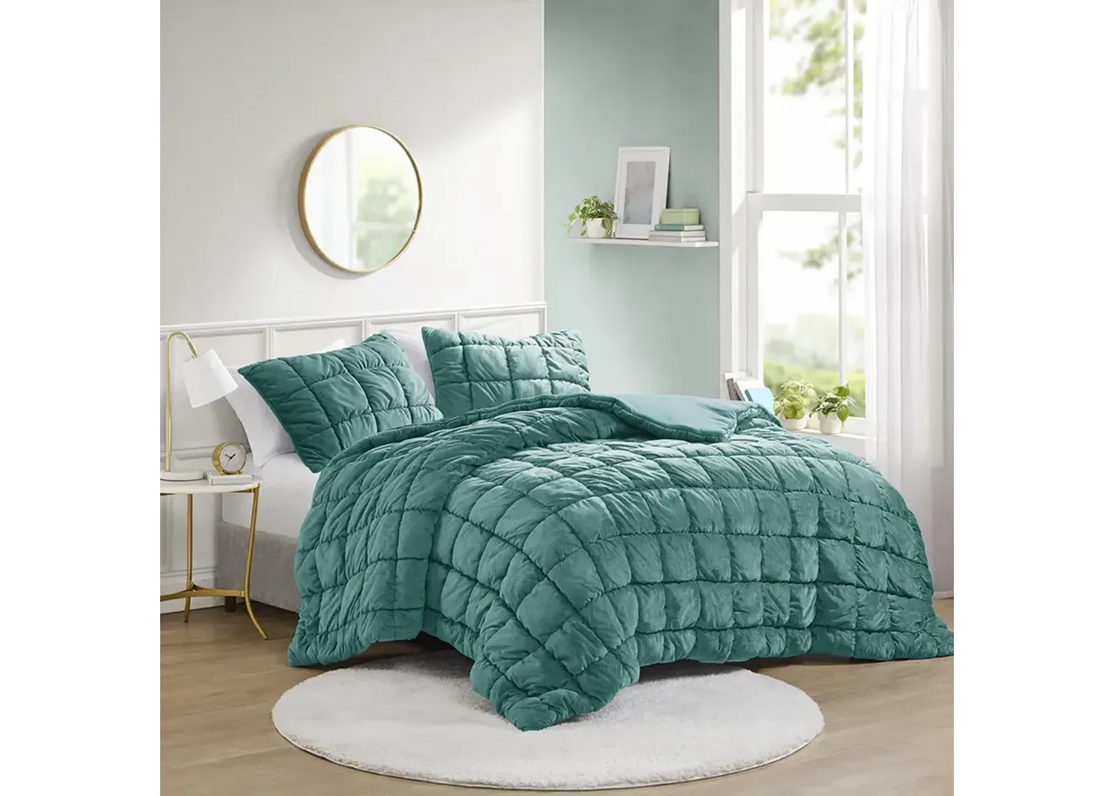 Velvet Dream Puff 3 Piece Comforter Set