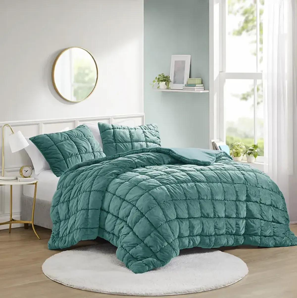 Velvet Dream Puff 3 Piece Comforter Set