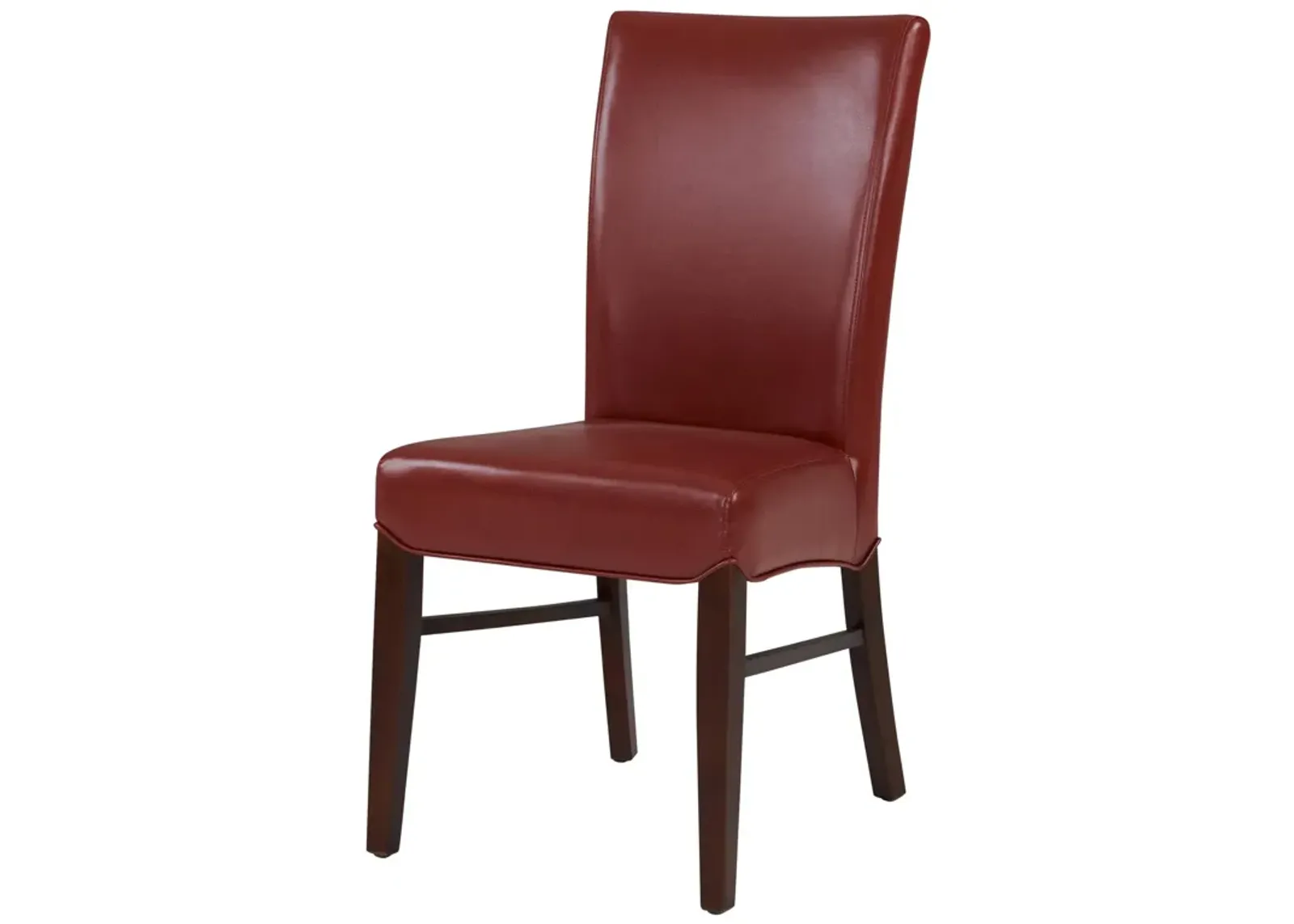 Milton Bonded Leather Dining Side Chair, Pomegranate (Set of 2)