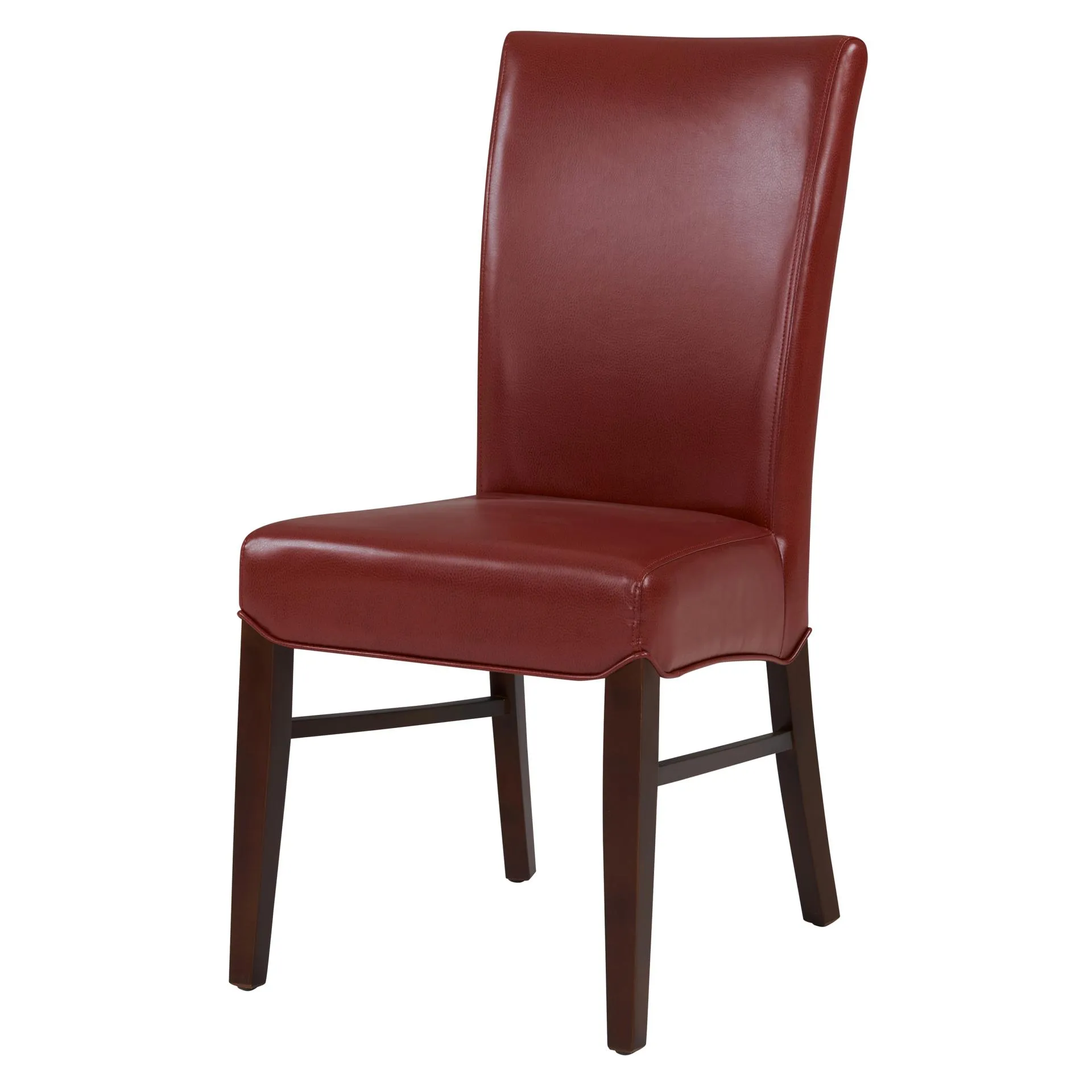 Milton Bonded Leather Dining Side Chair, Pomegranate (Set of 2)