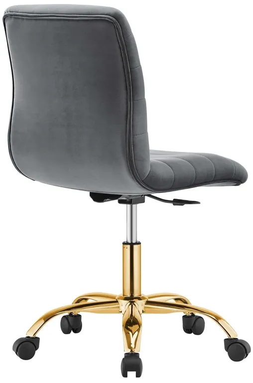 Ripple Armless Performance Velvet Office Chair