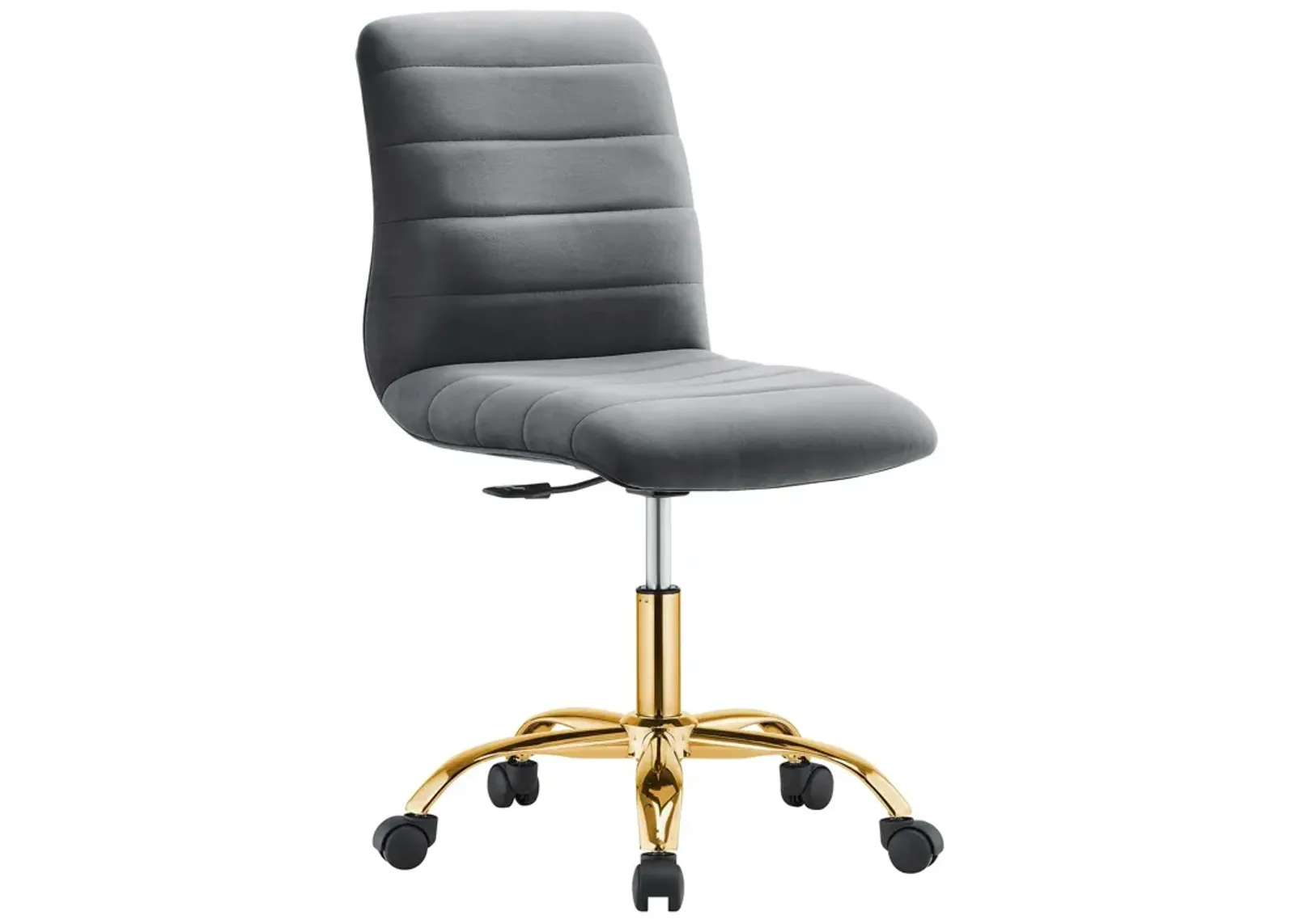 Ripple Armless Performance Velvet Office Chair