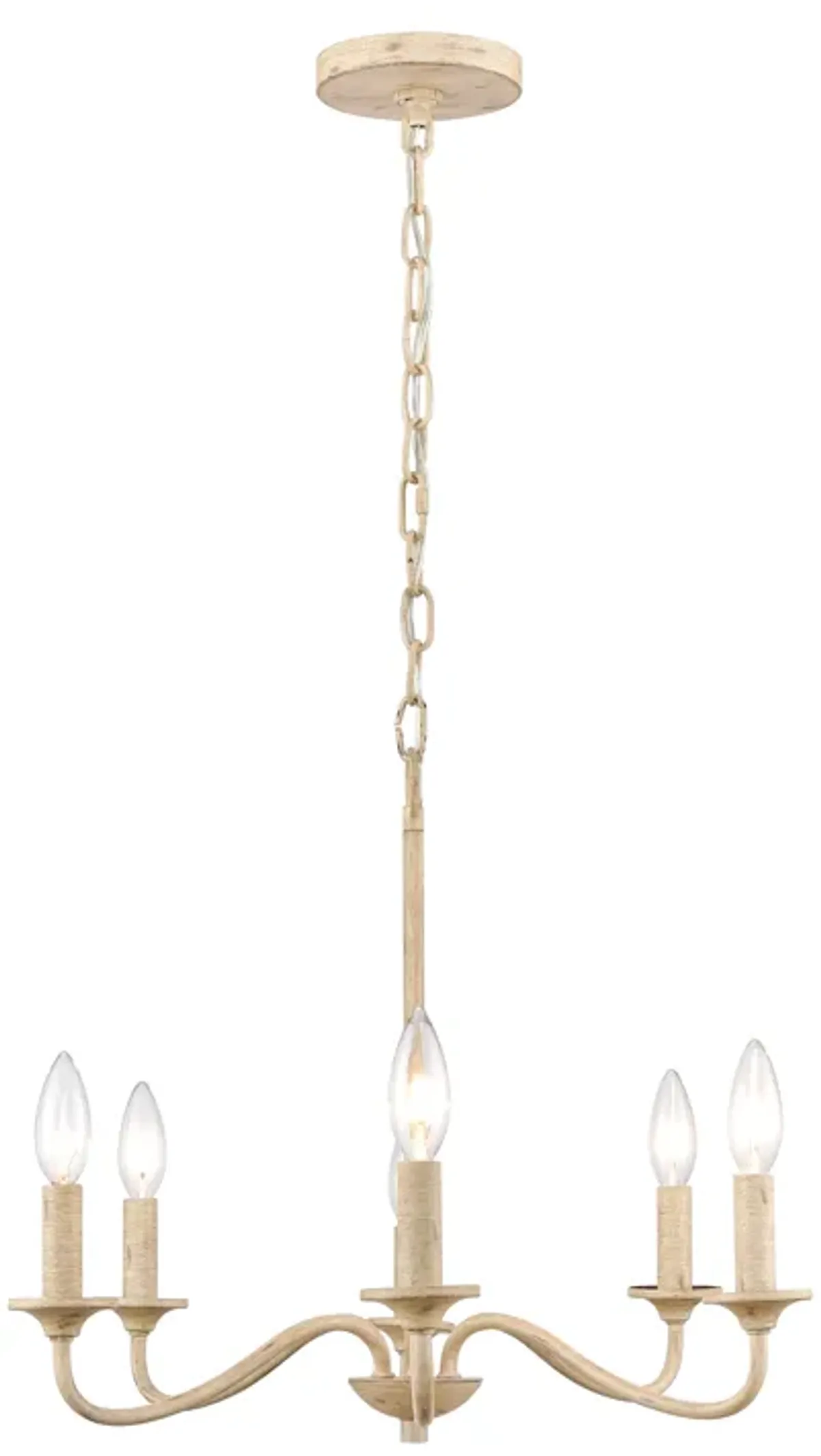 Ellisville 30'' Wide 6-Light Chandelier - Antique Cream