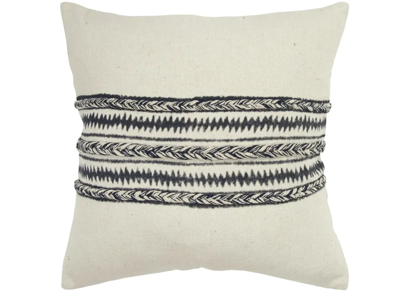 Donny Osmond Panel And Stripe Gray Pillow