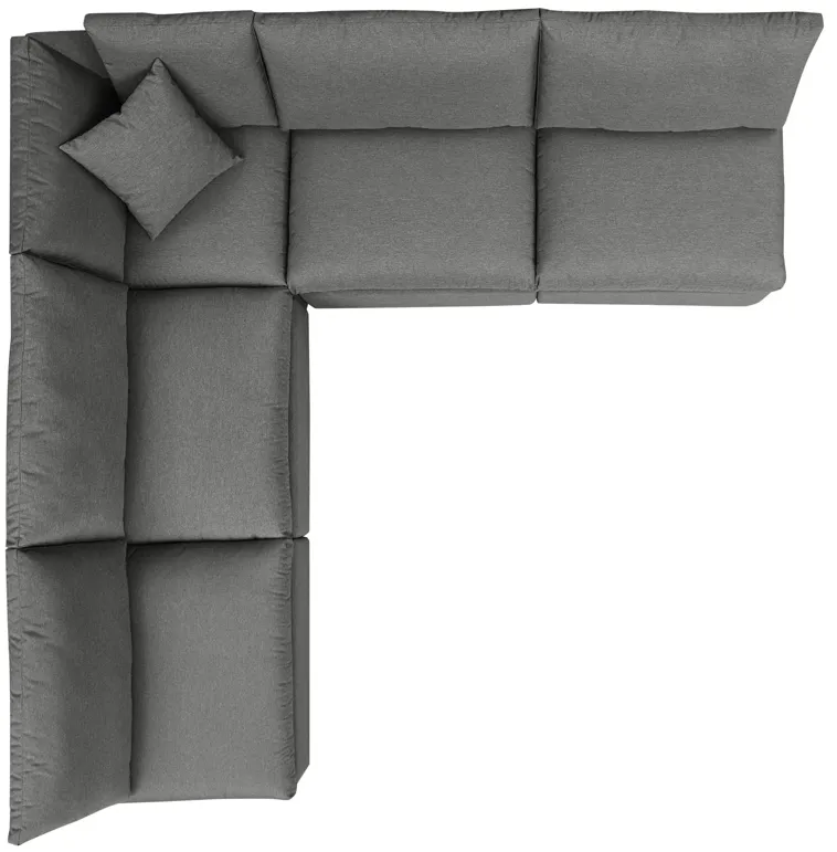 Commix 5-Piece Outdoor Patio Sectional Sofa