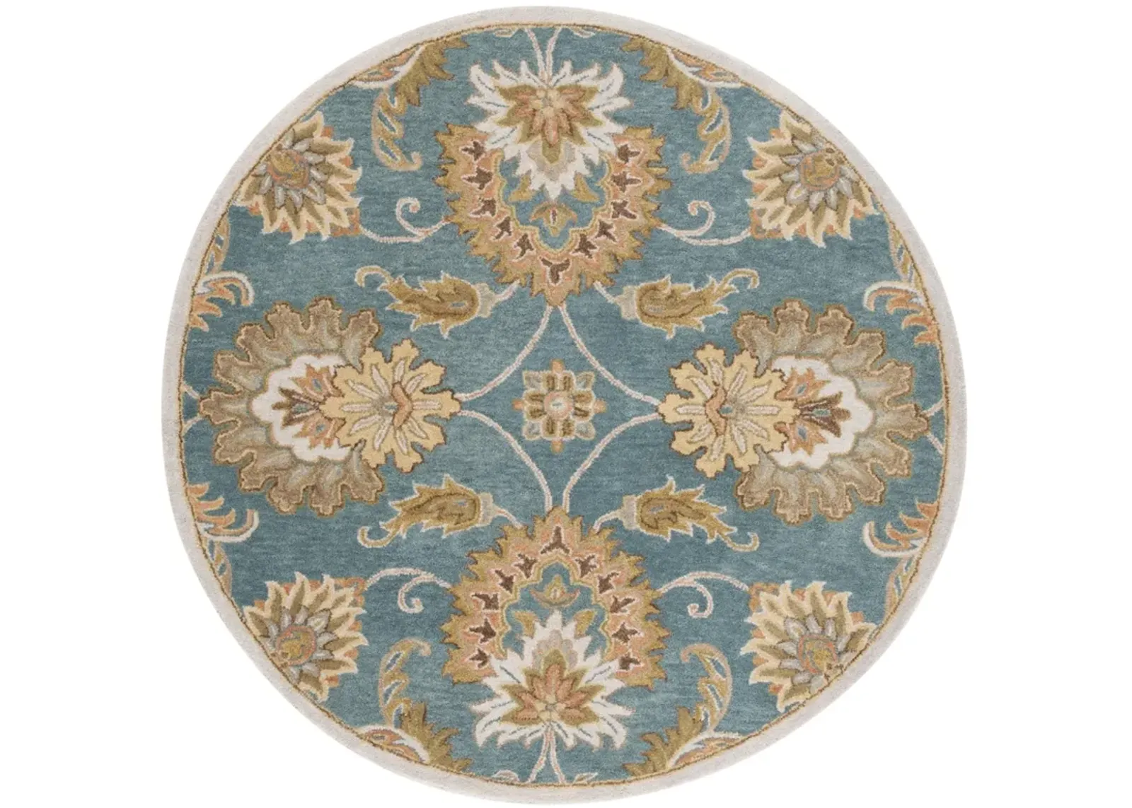 HERITAGE 553 BLUE  6' x 6' Round Round Rug