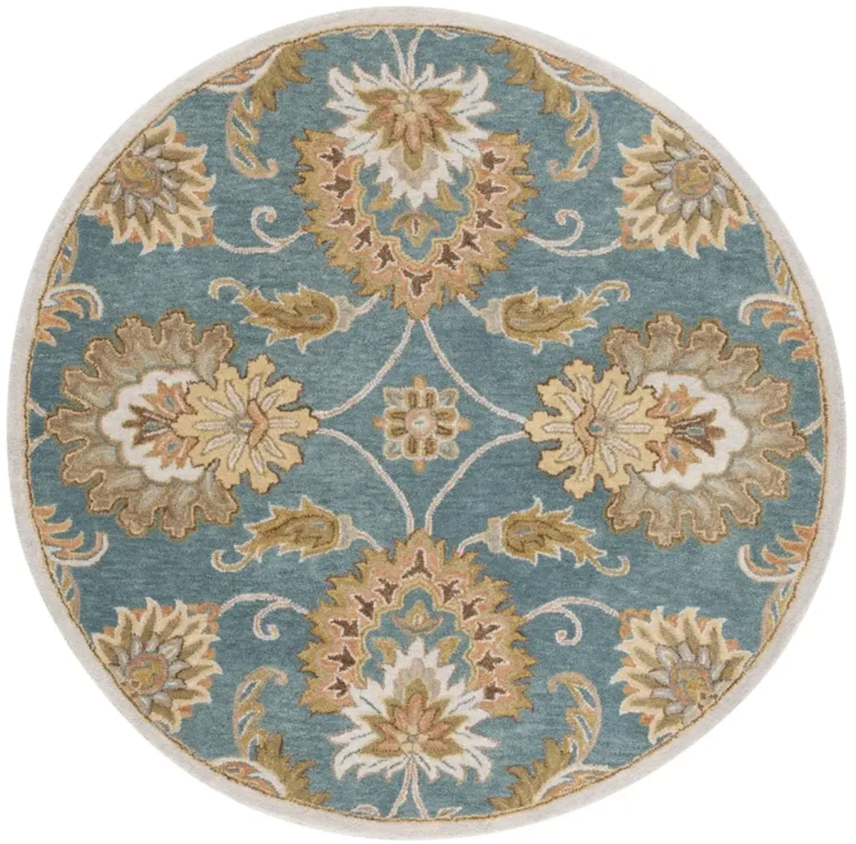 HERITAGE 553 BLUE  6' x 6' Round Round Rug