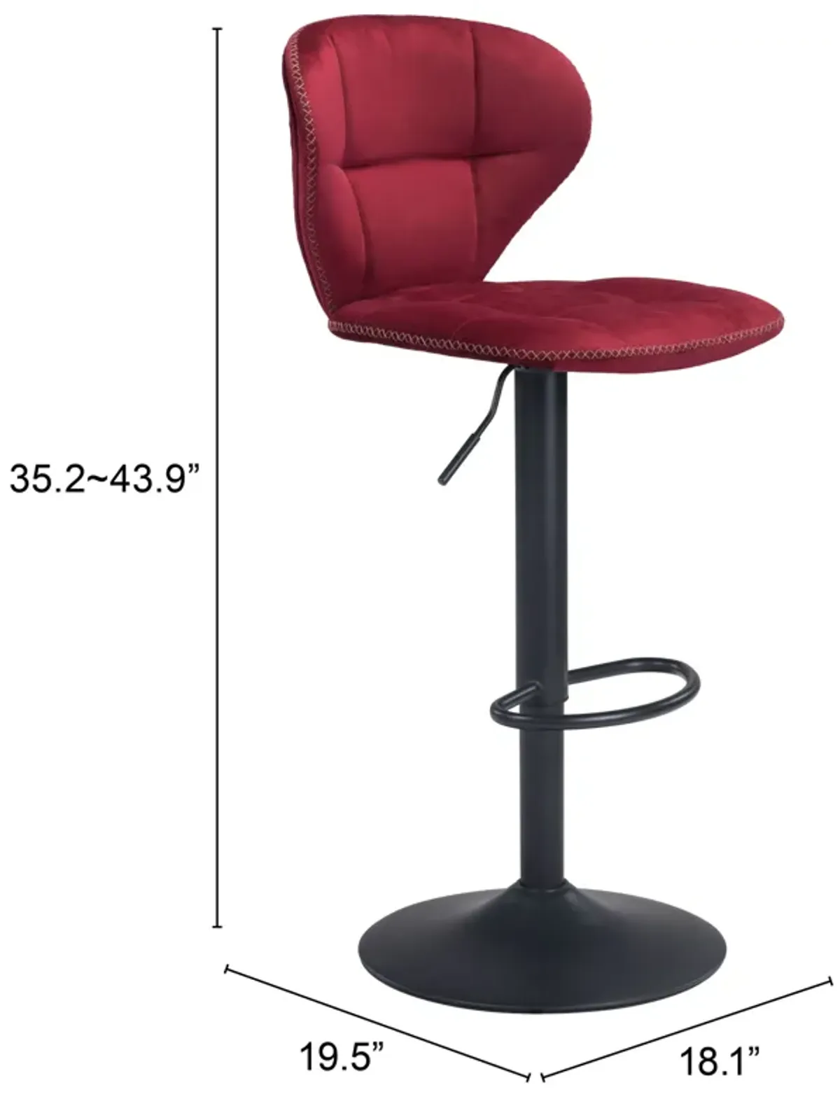 Salem Barstool Red