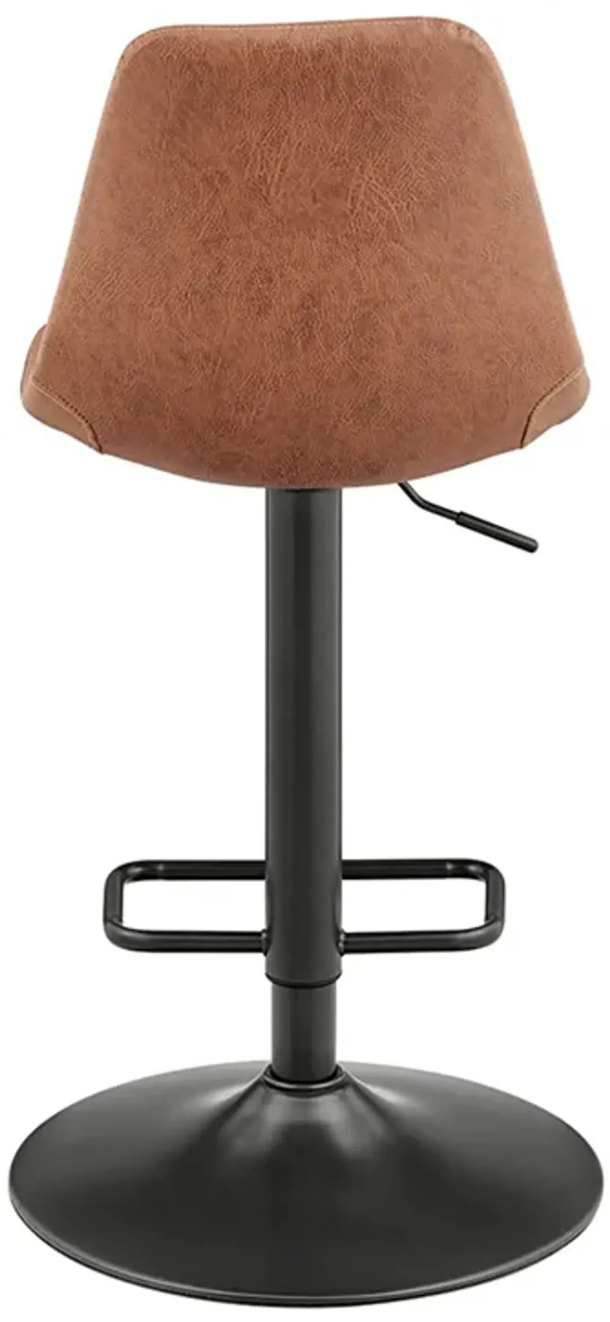 Robert KD PU Gaslift Swivel Bar Stool, Umber Brown 