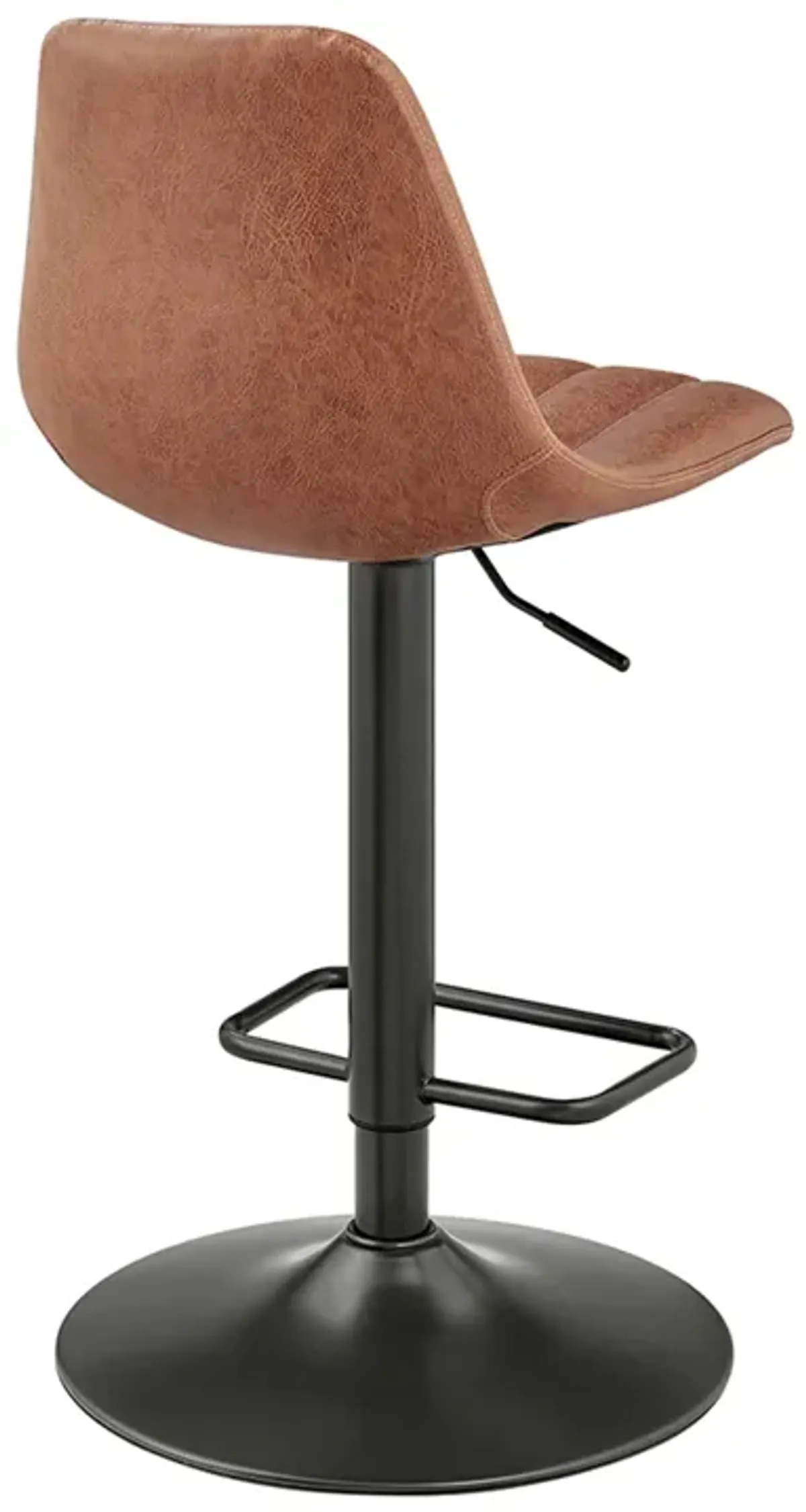 Robert KD PU Gaslift Swivel Bar Stool, Umber Brown 