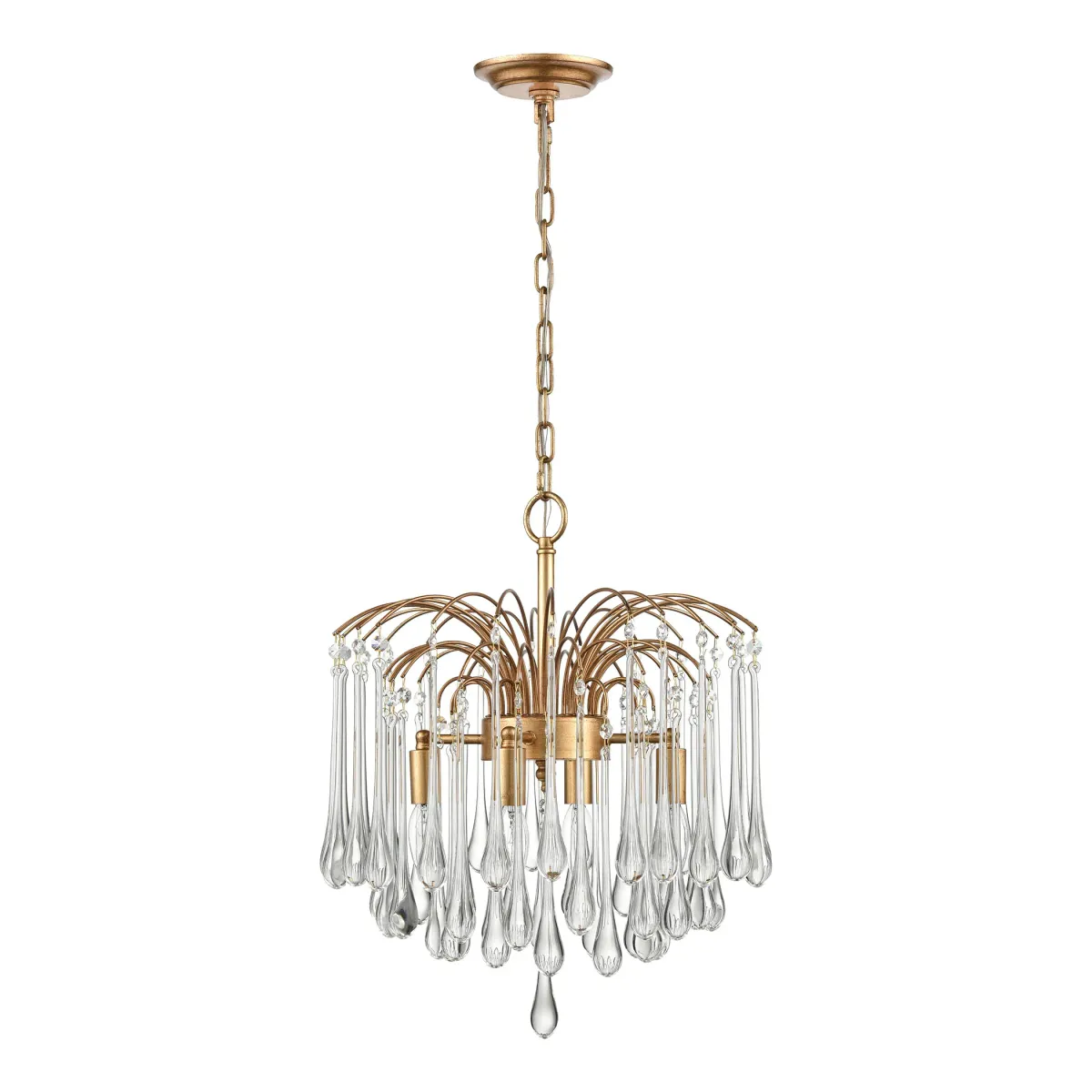 Viola Park 17" Wide 4-Light Pendant - Gold Leaf