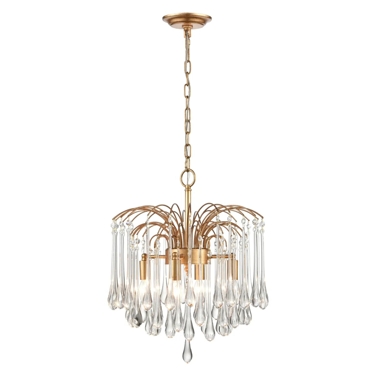 Viola Park 17" Wide 4-Light Pendant - Gold Leaf