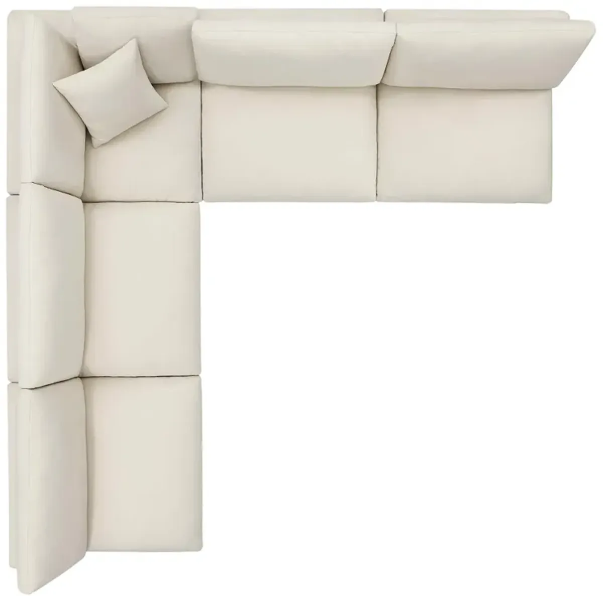 Commix Down Filled Overstuffed 5-Piece Armless Sectional