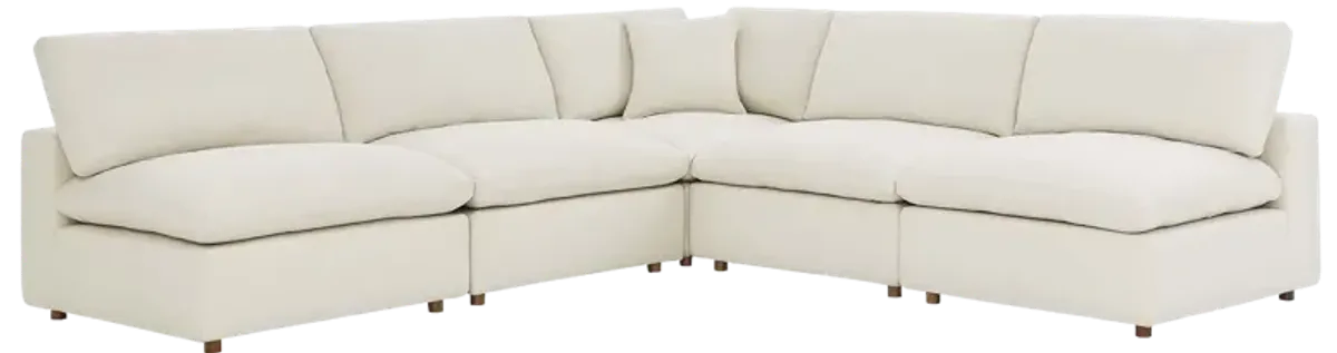 Commix Down Filled Overstuffed 5-Piece Armless Sectional