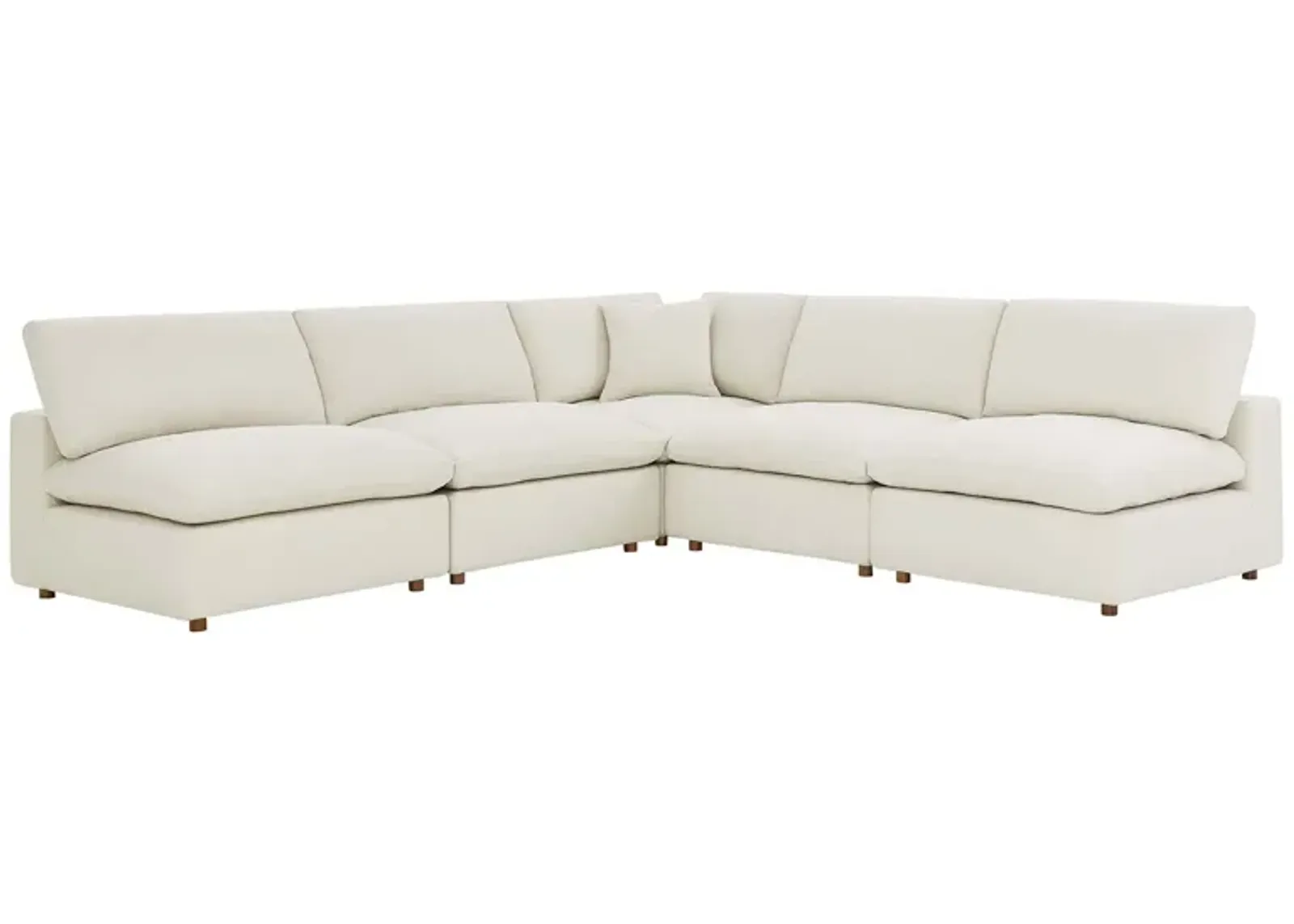 Commix Down Filled Overstuffed 5-Piece Armless Sectional