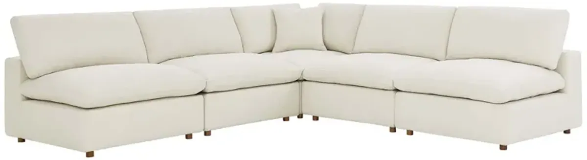 Commix Down Filled Overstuffed 5-Piece Armless Sectional