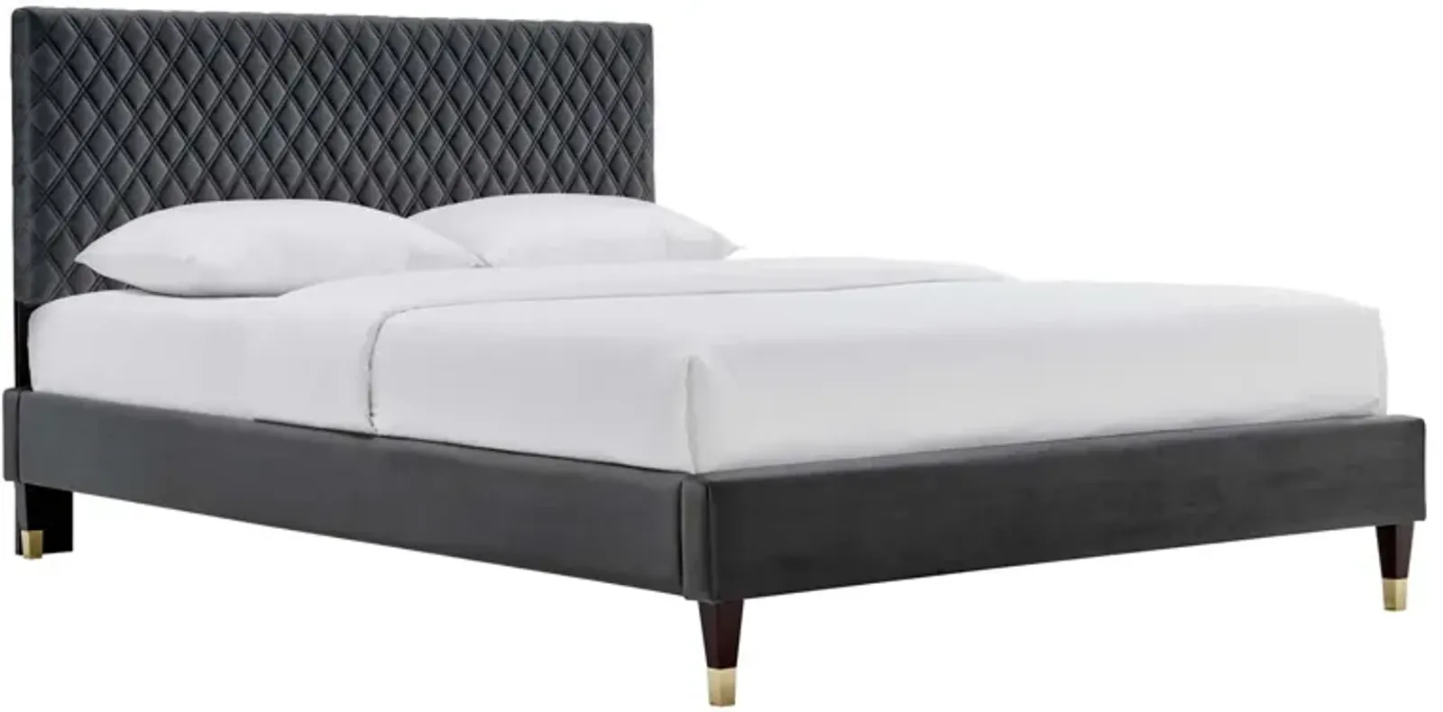 Garcelle Performance Velvet Queen Platform Bed