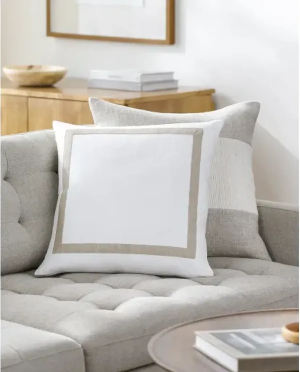 Ritzy RIZ-001 18"L x 18"W Accent Pillow  - Poly Insert