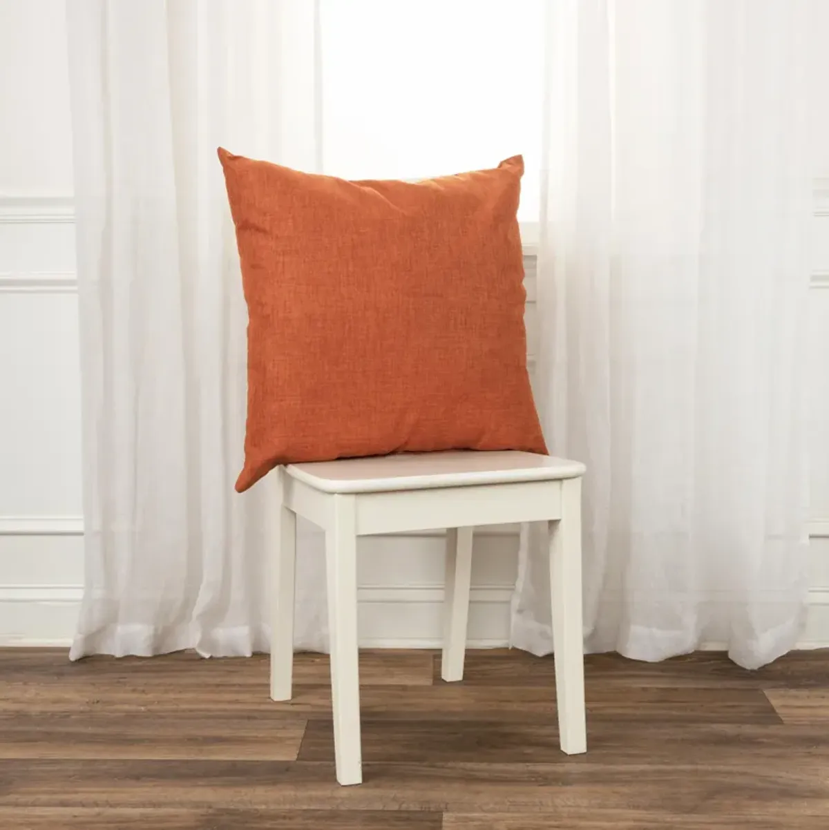 Indoor/Outdoor Solid Orange Pillow