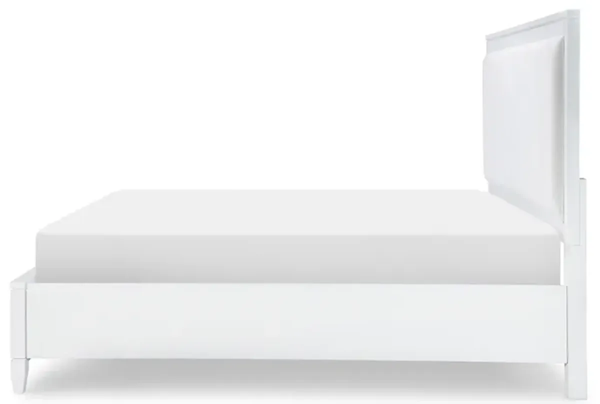 Summerland White Complete Upholstered Bed W Storage King 66 White Finish