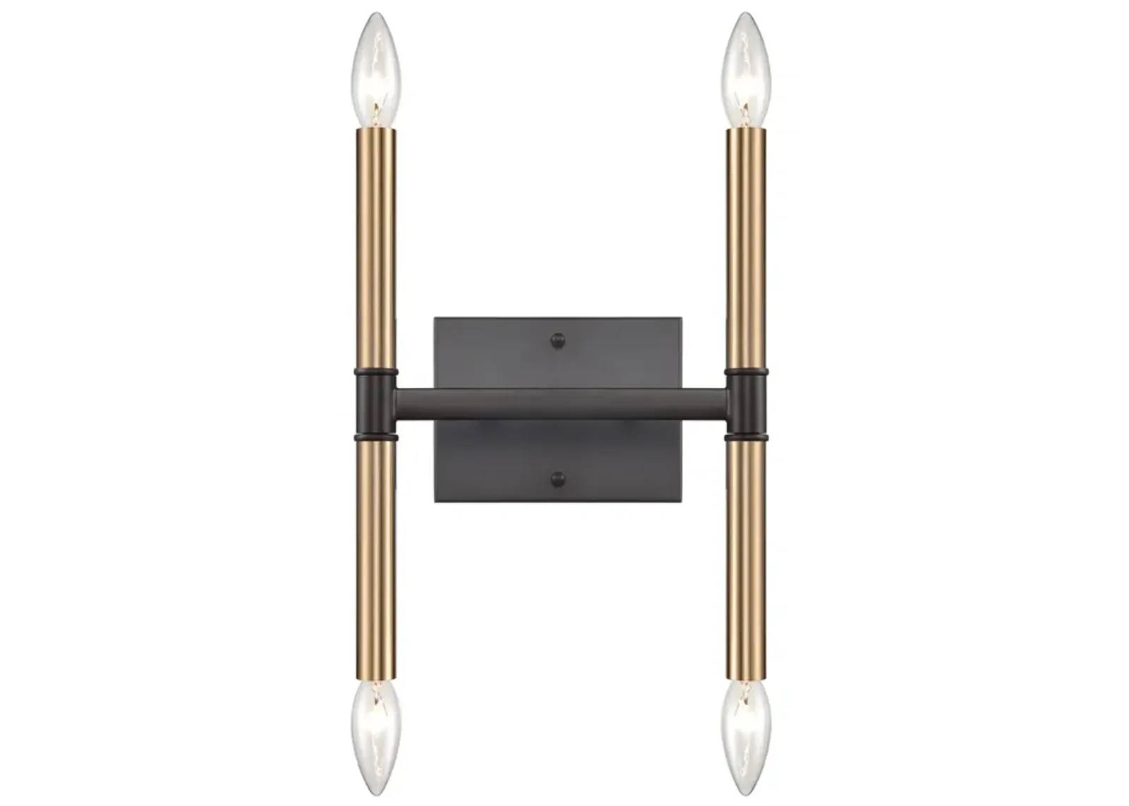 Notre Dame 4-Light Wall Sconce in Oil Rubbed Bronze and Gold