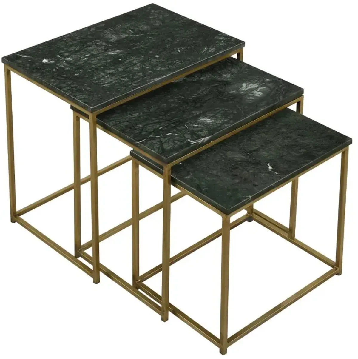 Medora 3-piece Nesting Table with Marble Top