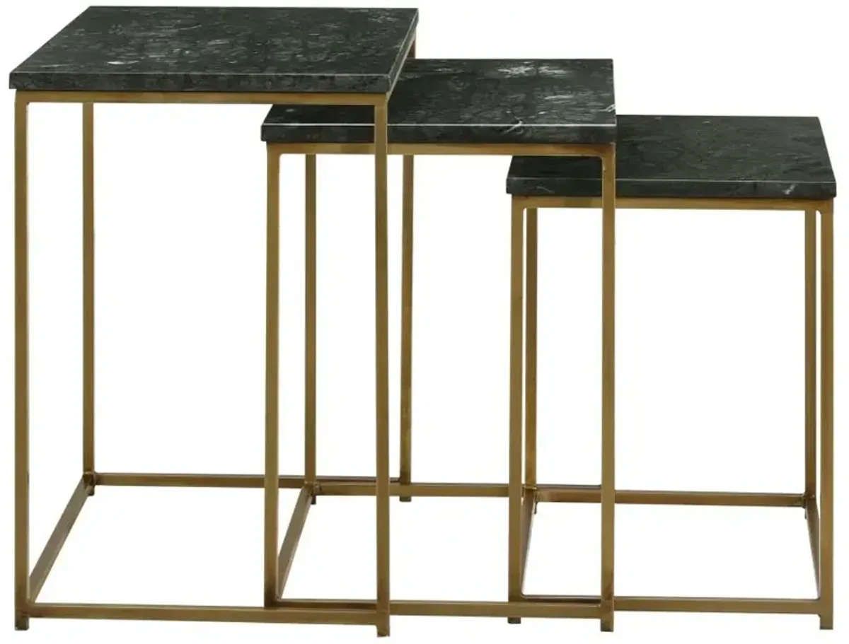 Medora 3-piece Nesting Table with Marble Top