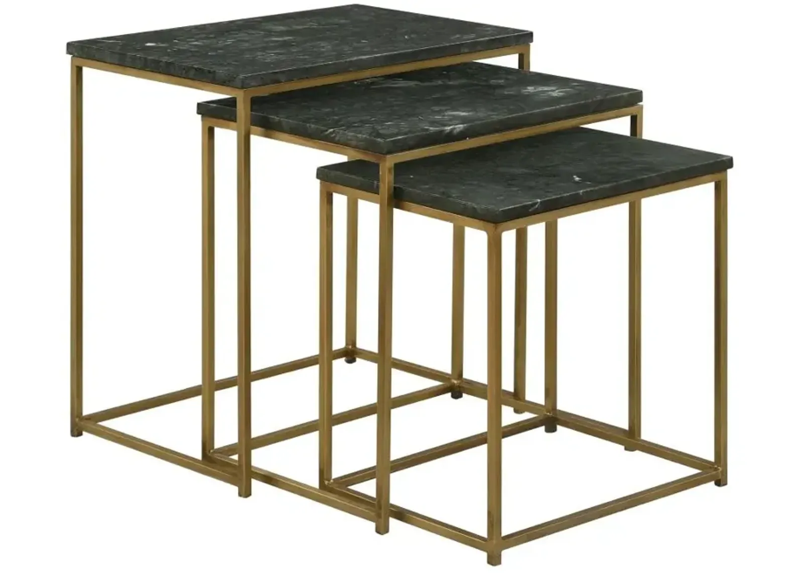 Medora 3-piece Nesting Table with Marble Top