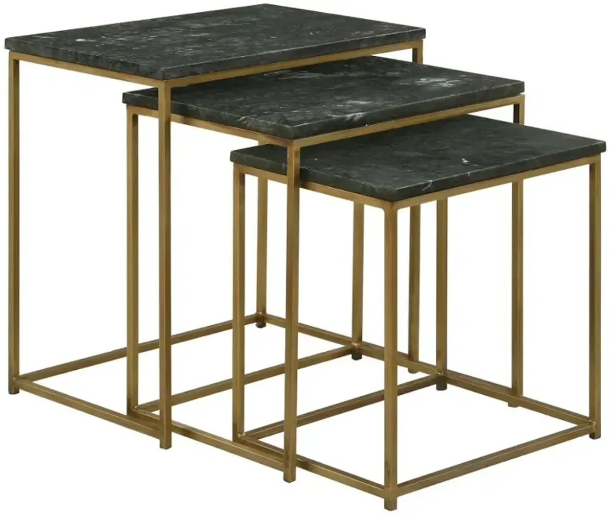 Medora 3-piece Nesting Table with Marble Top