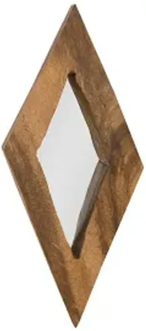 diamond mirror, sm, natural