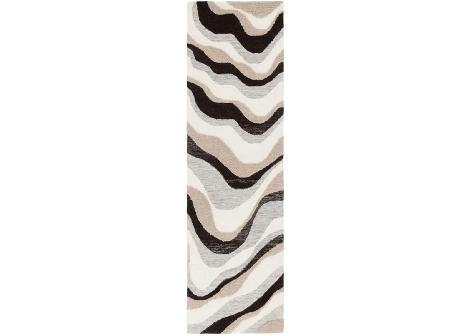 EBONY 804 Beige  2'-3' X 8' Runner Rug