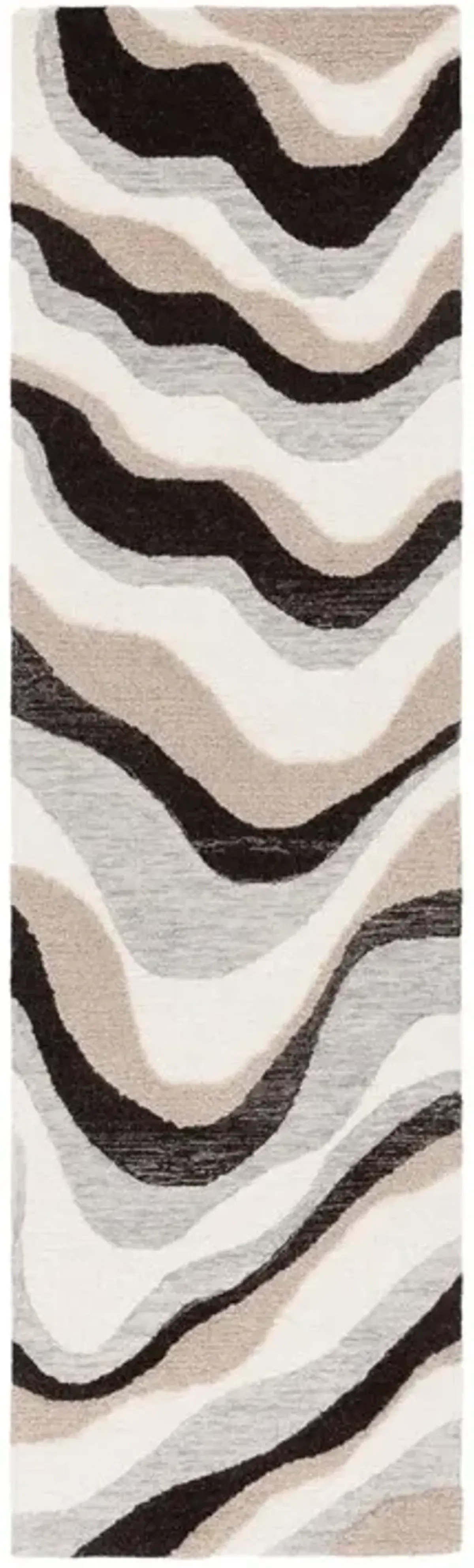 EBONY 804 Beige  2'-3' X 8' Runner Rug