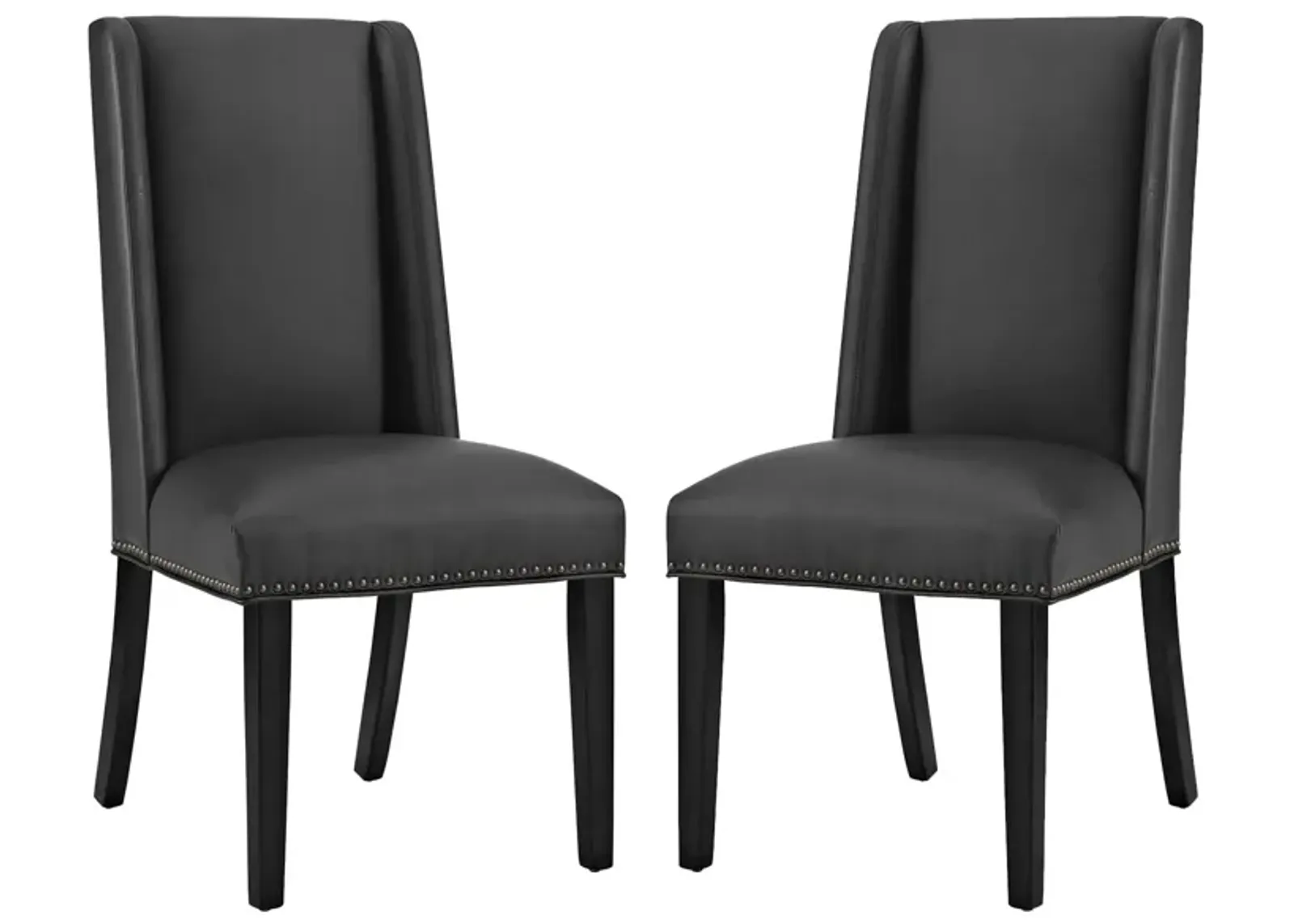 Baron Dining Chair Vinyl Set of 2