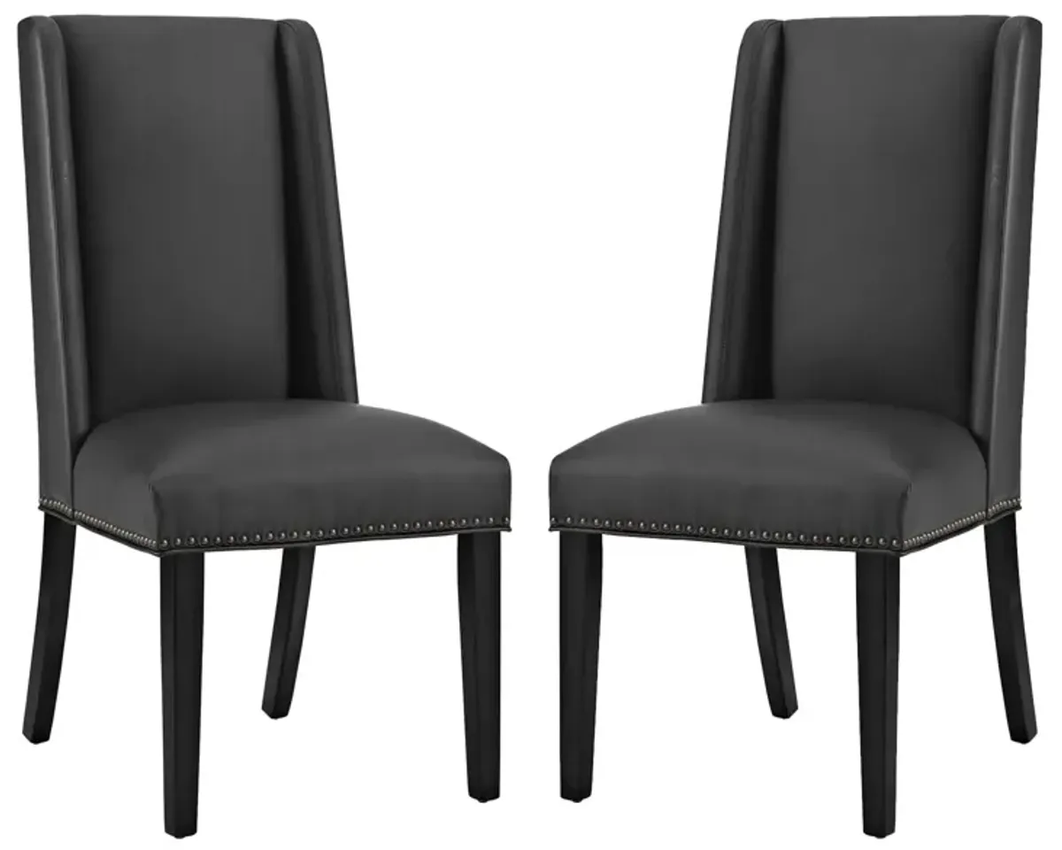 Baron Dining Chair Vinyl Set of 2