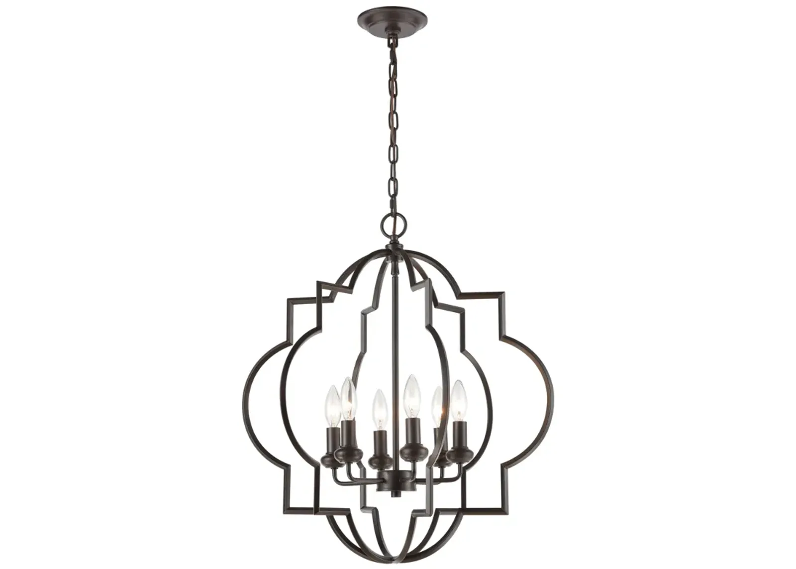 Chandette 22" Wide 6-Light Chandelier - Oil Rubbed Bronze