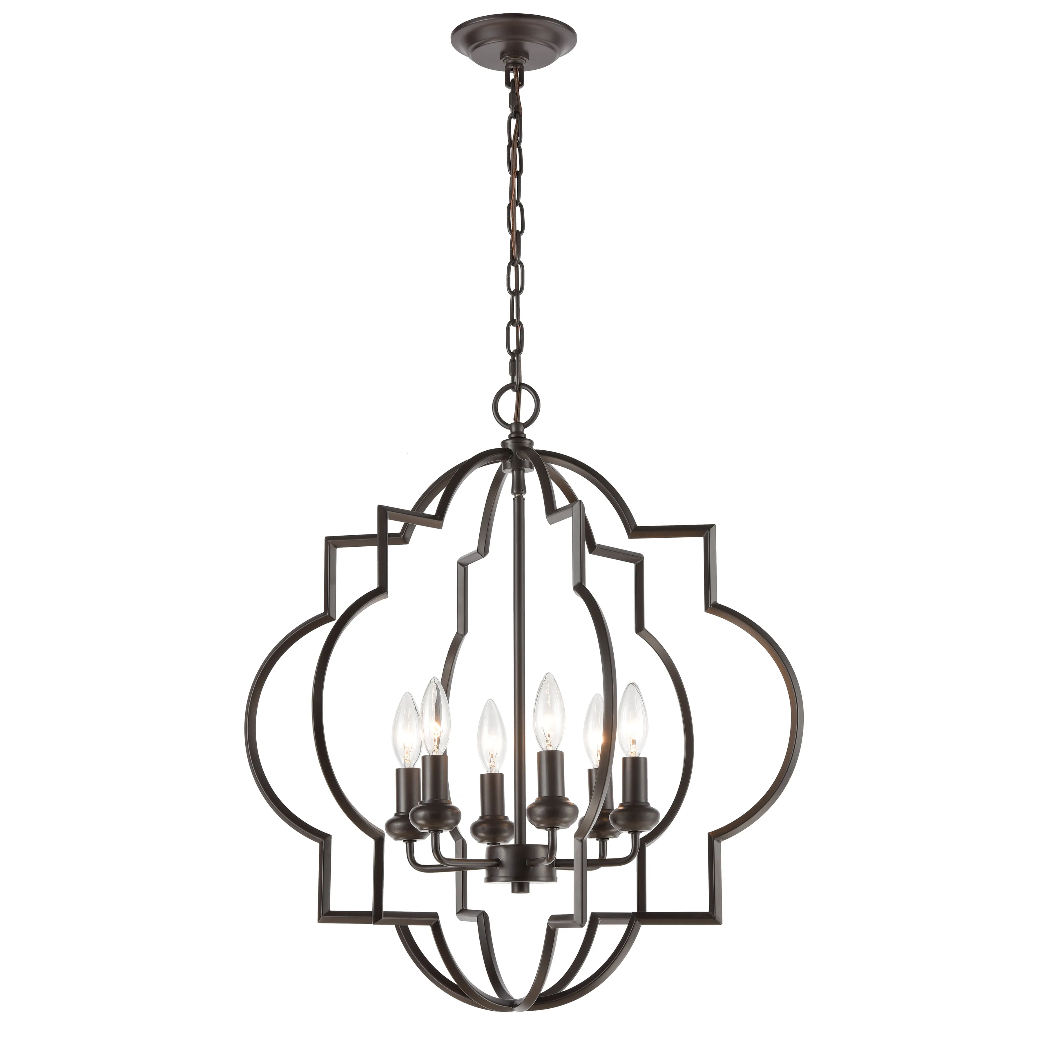 Chandette 22" Wide 6-Light Chandelier - Oil Rubbed Bronze