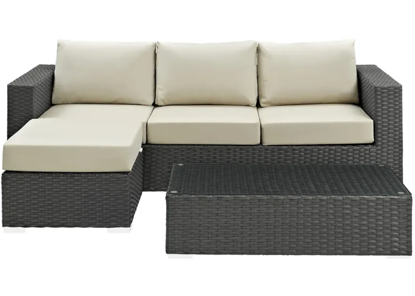 Sojourn 3-Piece Outdoor Sunbrella® Sectional Set