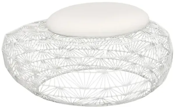 Wire Mesh Stone Stool with Cushion, SM