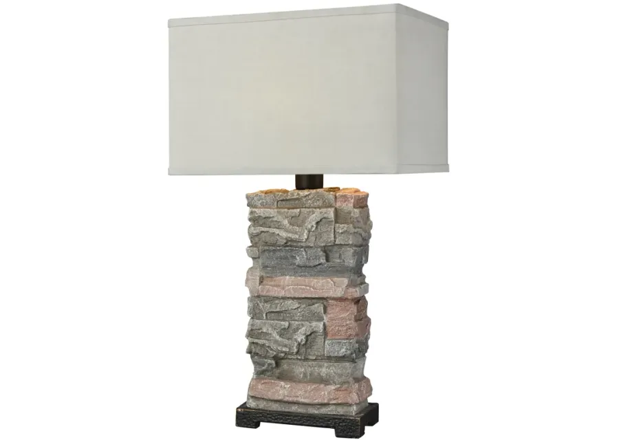 Terra Firma 30" High 1-Light Outdoor Table Lamp - Stone