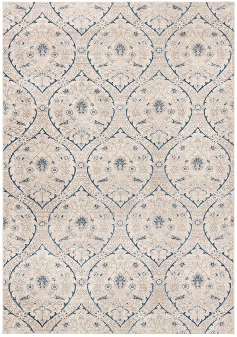 Brentwood 860 Light Grey / Blue 3' X 5' Small Rectangle Powerloomed Rug