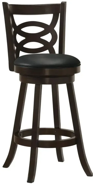 Calecita Swivel Bar Stools with Upholstered Seat Cappuccino (Set of 2)