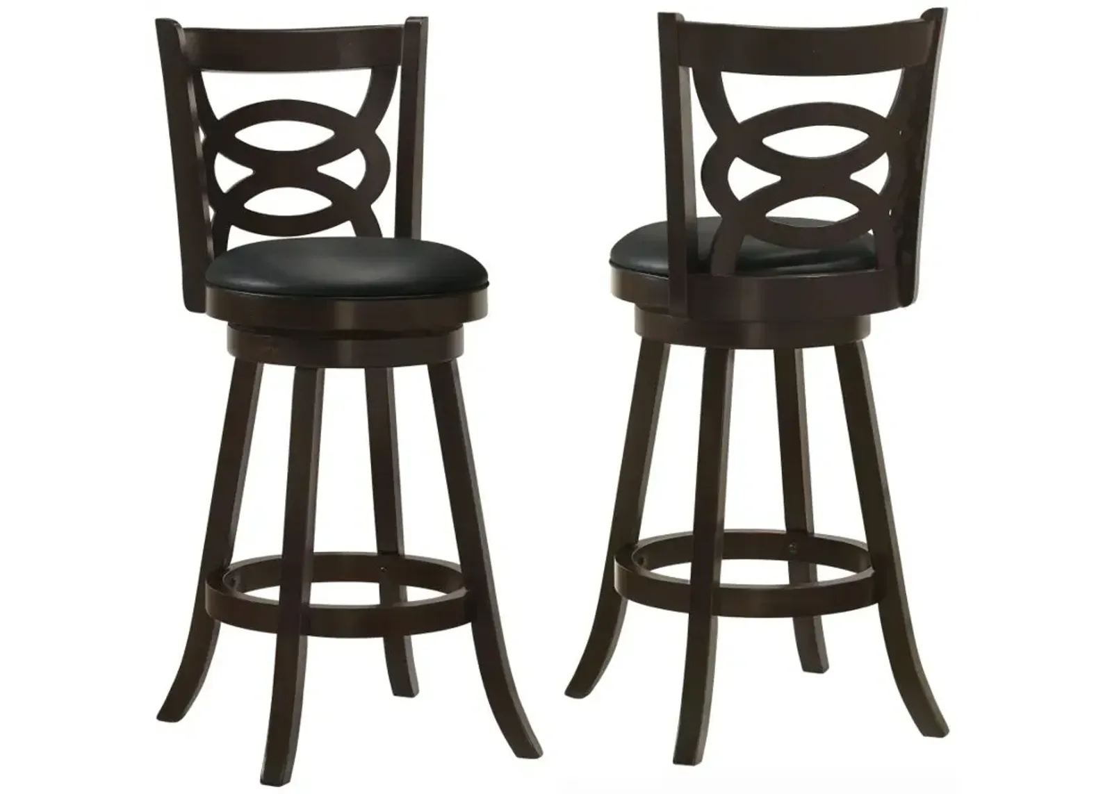 Calecita Swivel Bar Stools with Upholstered Seat Cappuccino (Set of 2)