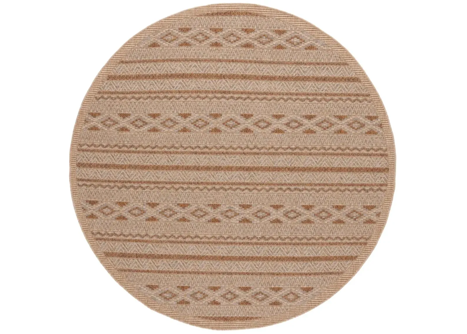 WICKER 152 GREY  6'-7' x 6'-7' Round Round Rug