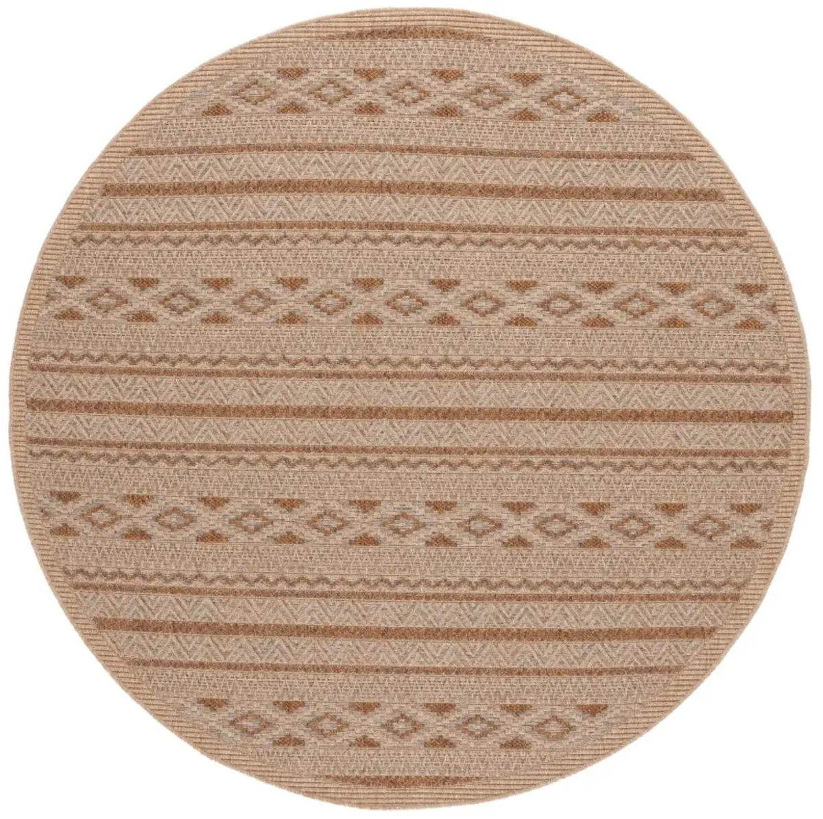 WICKER 152 GREY  6'-7' x 6'-7' Round Round Rug