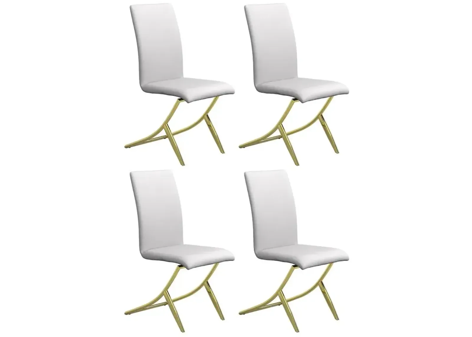 Carmelia Upholstered Side Chairs White (Set of 4)