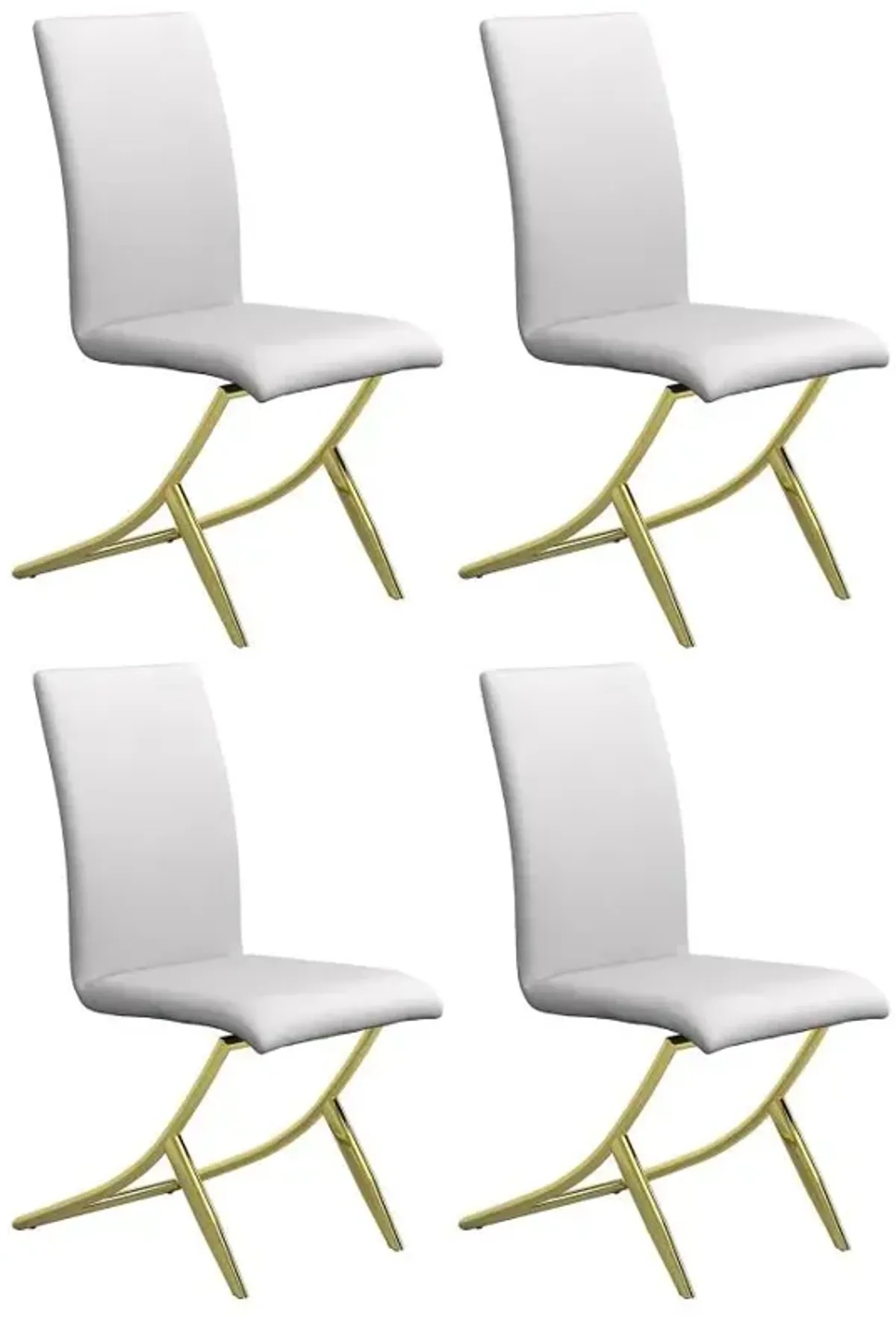 Carmelia Upholstered Side Chairs White (Set of 4)