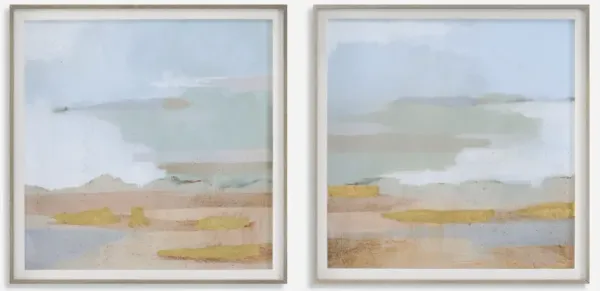 Abstract Coastline Framed Prints, S/2