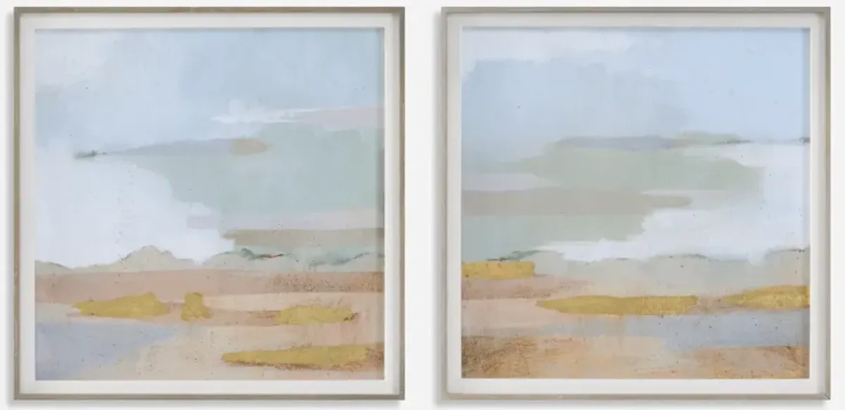 Abstract Coastline Framed Prints, S/2